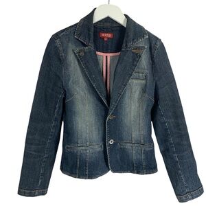 MOTO  Women's Denim  distressed Jacket blazer size small
